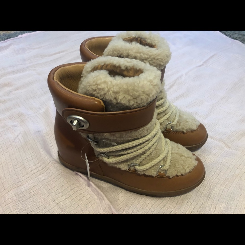 Coach Monroe shearling winter boots